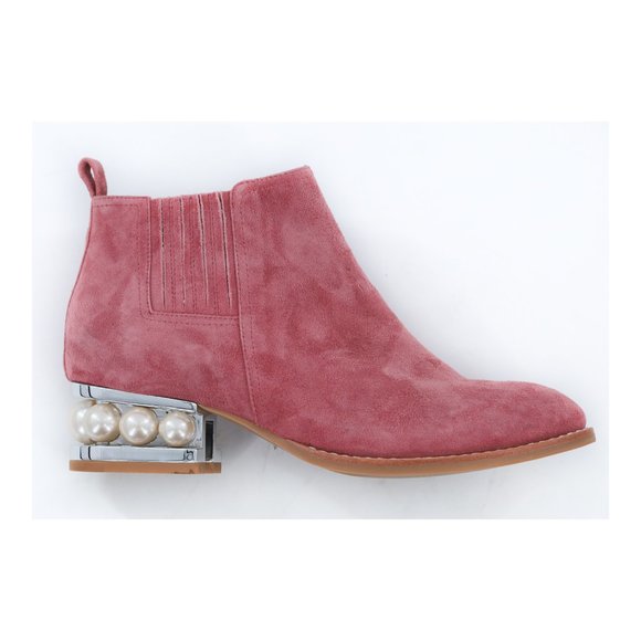 Jeffrey Campbell Shoes - JEFFREY CAMPBELL Orlando Faux Pearl Boots NEW Dusty Pink Suede